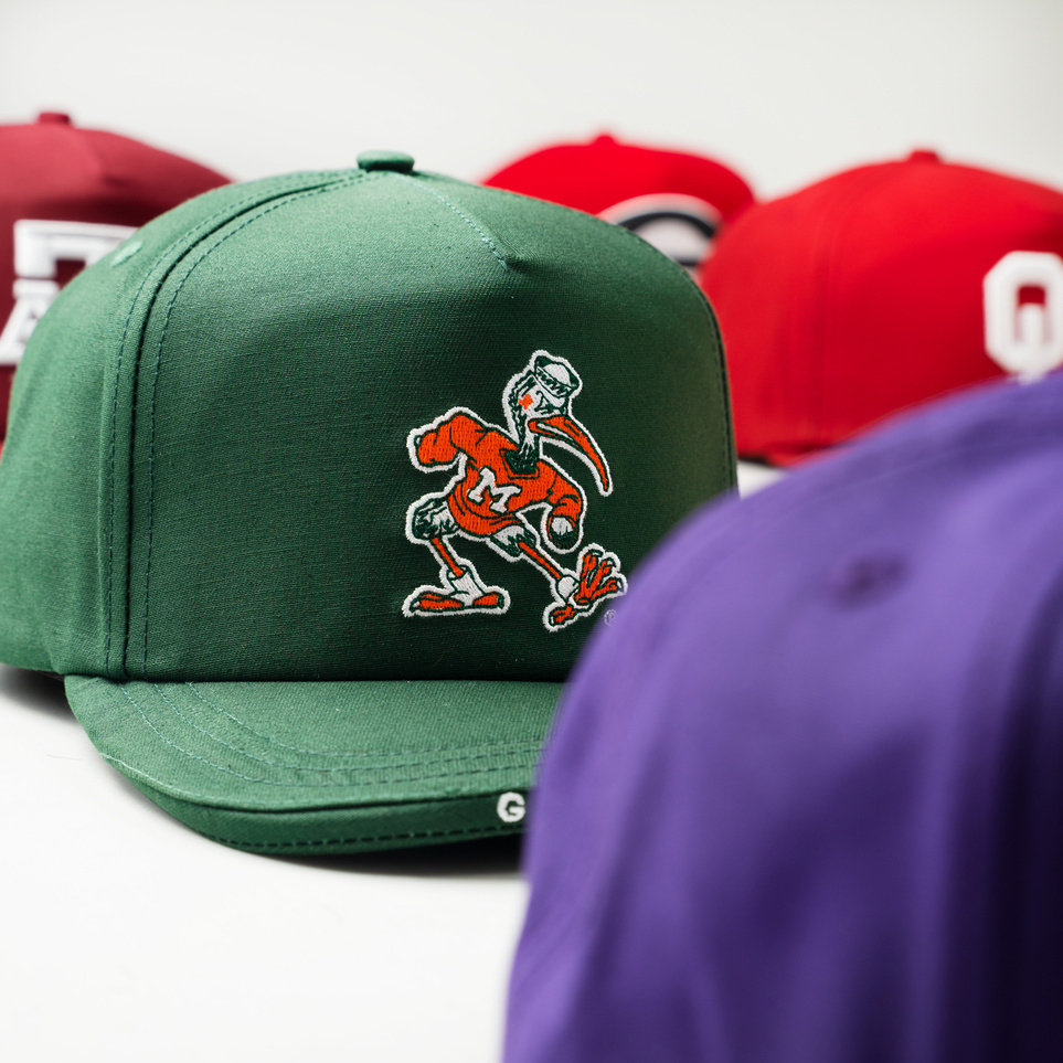 Miami Hurricanes $Bill hat in team green